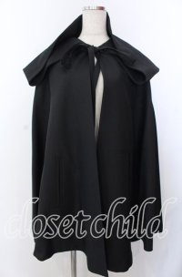 ATELIER BOZ / フードミニマント  ブラック×ボルドー O-25-11-28-024-EL-JA-IG-OS