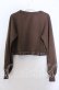 画像2: m petit by misako / MSKバラBフリルボレロ Ｓ ブラウン O-25-11-28-026-LO-TO-IG-ZT470 (2)