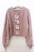 Liliy Merry / ニットカーディガン  ピンク O-25-11-28-027-LO-TO-IG-ZT502