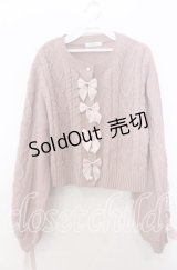 Liliy Merry / ニットカーディガン  ピンク O-25-11-28-027-LO-TO-IG-ZT502