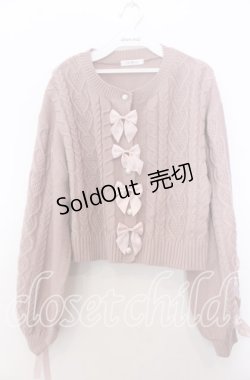 画像1: Liliy Merry / ニットカーディガン  ピンク O-25-11-28-027-LO-TO-IG-ZT502