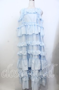 画像1: merry jenny / フリルティアードワンピース F アイスブルー O-25-11-28-028-LO-OP-YM-ZT352