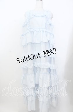画像1: merry jenny / フリルティアードワンピース F アイスブルー O-25-11-28-028-LO-OP-YM-ZT352