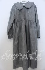画像1: 【SALE】merry jenny / チェックbear刺繍ワンピース F グレー O-25-11-28-029-LO-OP-YM-ZT478 (1)