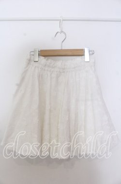 画像1: merry jenny / flowerバルーンミニスカート F ホワイト O-25-11-28-031-LO-SK-YM-ZT477