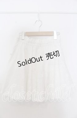 画像1: merry jenny / flowerバルーンミニスカート F ホワイト O-25-11-28-031-LO-SK-YM-ZT477