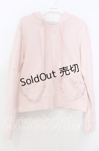 MILK / ハートフリルパーカー  ピンク O-25-11-28-033-ML-TO-YM-OS