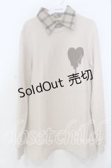 MILKBOY / MELT ハートスウェット  ライトブラウン O-25-11-28-034-MB-TO-YM-OS