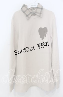 画像1: MILKBOY / MELT ハートスウェット  ライトブラウン O-25-11-28-034-MB-TO-YM-OS