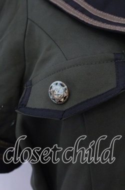 画像2: Amavel / Guardianセーラーミリタリーミドル丈ワンピース F カーキグリーン O-25-11-28-041-CA-OP-OW-OS