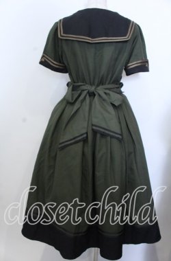 画像3: Amavel / Guardianセーラーミリタリーミドル丈ワンピース F カーキグリーン O-25-11-28-041-CA-OP-OW-OS