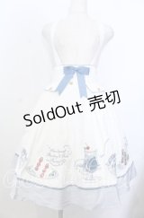 Amavel / 喫茶アマベルのクリームソーダスカート F シロ×サックス O-25-11-28-043-CA-SK-OW-OS