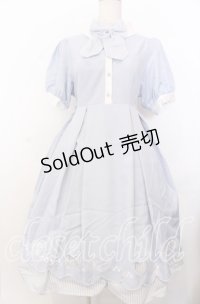 Amavel / Diner Girlワンピース F サックス O-25-11-28-044-CA-OP-OW-OS