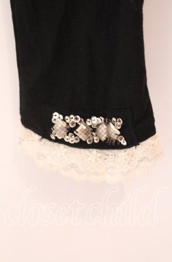 画像2: axes femme / レース配色トレンカ Ｍ クロ×キナリ O-25-11-29-037-AX-PA-IG-OS