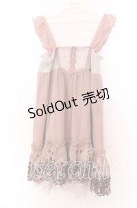 axes femme / 薔薇刺繍チュニック Ｍ ピンク O-25-11-29-038-AX-TO-IG-OS