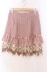 画像1: axes femme / フラワー編み切り替えスカート  ピンクベージュ O-25-11-29-039-AX-SK-IG-OS (1)