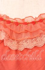 画像2: 【SALE】axes femme / ローズ刺繍ラインキャミソール  オレンジ O-25-11-29-040-AX-TO-IG-ZT343 (2)