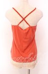 画像3: 【SALE】axes femme / ローズ刺繍ラインキャミソール  オレンジ O-25-11-29-040-AX-TO-IG-ZT343 (3)