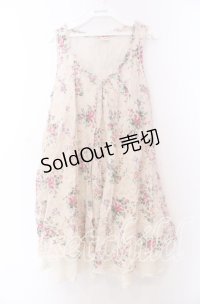 axes femme / フラワーptチュニック Ｍ アイボリー O-25-11-29-042-AX-OP-IG-OS