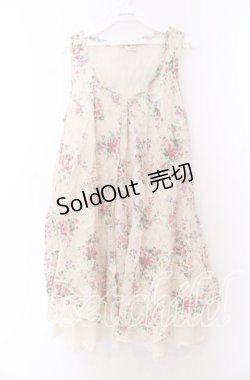 画像1: axes femme / フラワーptチュニック Ｍ アイボリー O-25-11-29-042-AX-OP-IG-OS