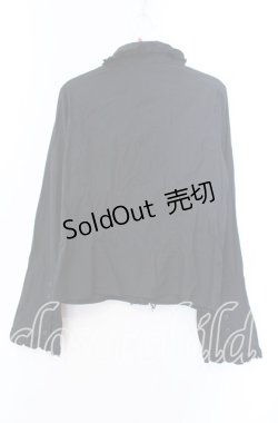 画像4: PEACE NOW / ストライプフリルブラウス Ｍ ブラック O-25-11-29-004-PU-BL-IG-OS