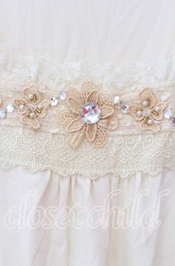 画像2: axes femme / お花モチーフタンク Ｍ アイボリー O-25-11-29-043-AX-TO-IG-OS