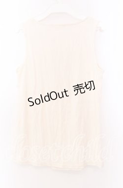 画像3: 【SALE】axes femme / お花モチーフタンク Ｍ アイボリー O-25-11-29-043-AX-TO-IG-ZT315