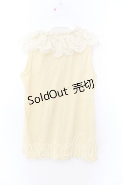 画像3: axes femme / フリル襟タンクトップ Ｍ イエロー O-25-11-29-046-AX-TO-IG-ZT557