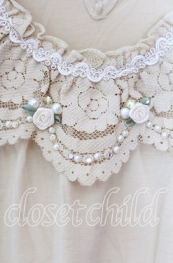 画像2: axes femme / バラ付レース襟タンク Ｍ イエロー O-25-11-29-050-AX-TO-IG-OS