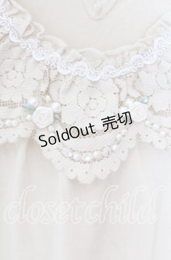 画像2: axes femme / バラ付レース襟タンク Ｍ イエロー O-25-11-29-050-AX-TO-IG-OS