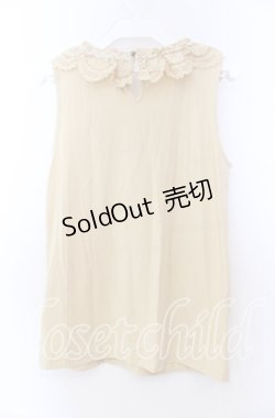 画像3: axes femme / バラ付レース襟タンク Ｍ イエロー O-25-11-29-050-AX-TO-IG-OS