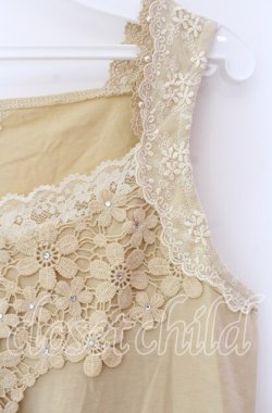 画像2: axes femme / モチーフ付きタンクトップ  イエロー O-25-11-29-051-AX-TO-IG-OS