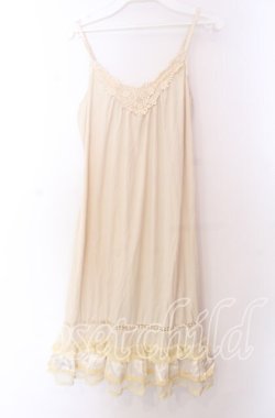 画像1: axes femme / 裾ティアードインナーキャミワンピース  アイボリー O-25-11-29-052-AX-TO-IG-OS