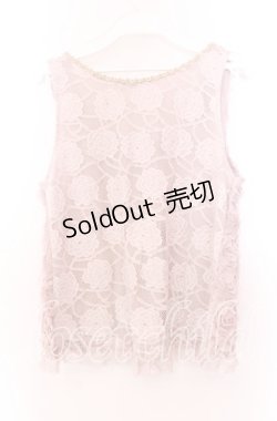 画像3: axes femme / 薔薇生地タンクトップ Ｍ ピンク O-25-11-29-053-AX-TO-IG-ZT1202X