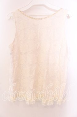 画像3: axes femme / 薔薇生地タンクトップ  シロ O-25-11-29-055-AX-TO-IG-OS