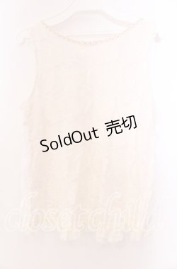 画像3: axes femme / 薔薇生地タンクトップ  シロ O-25-11-29-055-AX-TO-IG-OS