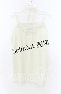 axes femme / ホルター付きガーデンキャミ  ライトグリーン O-25-11-29-057-AX-TO-IG-OS