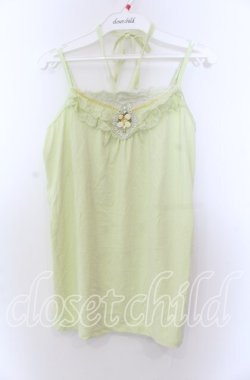 画像1: axes femme / ホルター付きガーデンキャミ  ライトグリーン O-25-11-29-057-AX-TO-IG-OS