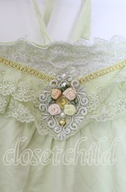 画像2: axes femme / ホルター付きガーデンキャミ  ライトグリーン O-25-11-29-057-AX-TO-IG-OS