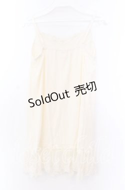 画像3: axes femme / 裾チュールレースキャミソール  アイボリ- O-25-11-29-060-AX-TO-IG-OS