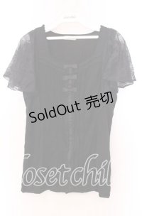 axes femme / レースラッフルタンクトップ Ｍ クロ O-25-11-29-062-AX-TO-IG-ZT1205A