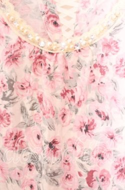 画像2: axes femme / バックレースアップデザインローズタンクトップ  アイボリー×ピンク O-25-11-29-063-AX-TO-IG-OS