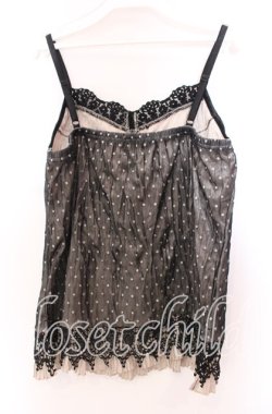 画像3: axes femme / ベロア薔薇モチーフキャミソール  クロ×ベージュ O-25-11-29-065-AX-TO-IG-OS