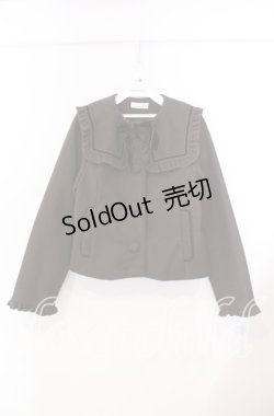 画像1: m petit by misako / セーラー襟ショートコート M ブラウン O-25-11-29-007-LO-CO-OW-OS