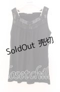 axes femme / BACKリボンタンクトップ  クロ O-25-11-29-066-AX-TO-IG-OS