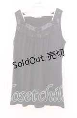 axes femme / BACKリボンタンクトップ  クロ O-25-11-29-066-AX-TO-IG-OS
