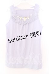 axes femme / ローズモチーフタンク  ラベンダー O-25-11-29-068-AX-TO-IG-OS