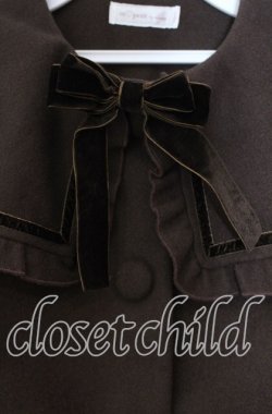 画像2: m petit by misako / セーラー襟ショートコート M ブラウン O-25-11-29-007-LO-CO-OW-OS