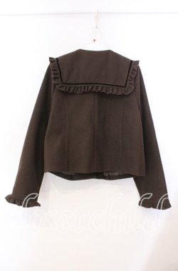 画像3: m petit by misako / セーラー襟ショートコート M ブラウン O-25-11-29-007-LO-CO-OW-OS
