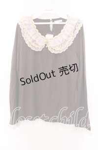 axes femme / 襟モチーフ付きプルオーバー  ブラウン O-25-11-29-073-AX-TO-IG-OS